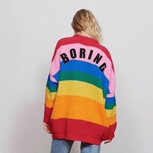 Lazy Oaf Rainbow Boring Sweater